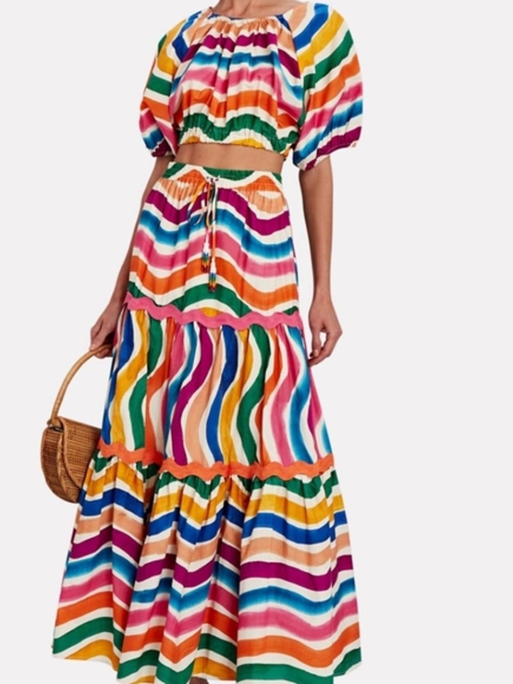 NWOT Dancing Stripes Farm Rio Skirt and Crop Top Set